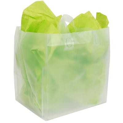 Frosty Clear Soft Loop Shopper Bag (10" x 8" x 10")