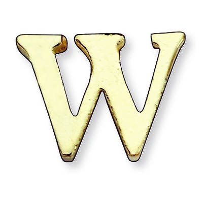 W (letter) Marken Design Cast Lapel Pin (3/8")