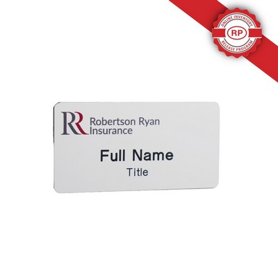 Deluxe Name Badge Custom UV Inkjet & Engraved (1 To 5 Square Inches)