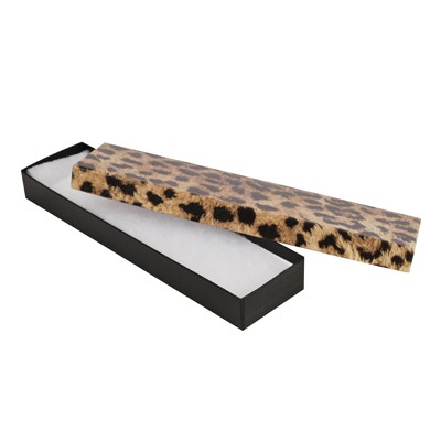 Leopard Animal Print Jewelry Box (8" x 2" x 7/8")