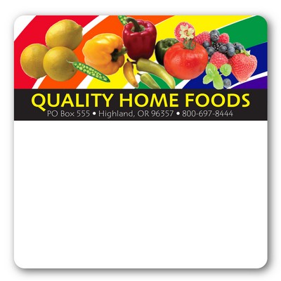 FasTurn® 4-Color Process Square Label Roll (3" x 3")