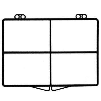 Rigid Clear Hinged Plastic Box w/3 Compartments (2 7/8"x2"x9/16")