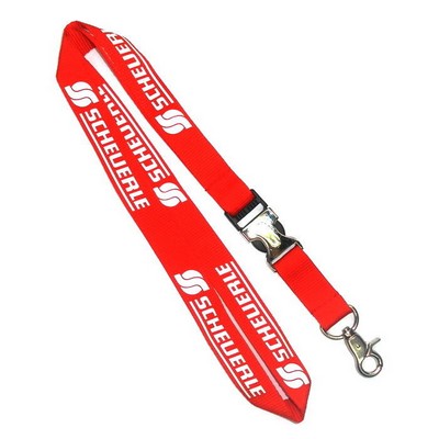 1/2" Red Polyester Lanyard (12 mm)