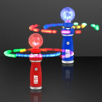 Orbiting LED toy Wand with crystal ball - PRINTED