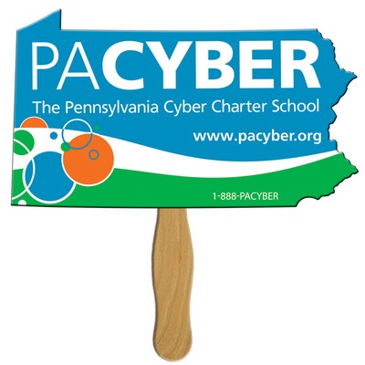 Pennsylvania State Hand Fan Full Color (1 Side)