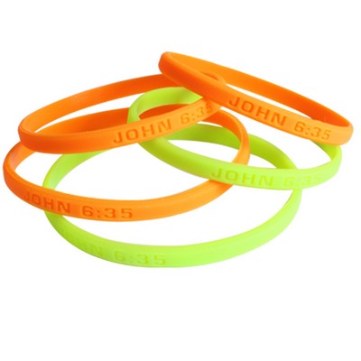 ¼" Mini Debossed Silicone Wristband
