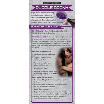 Purple Drank Just the Facts Rack Card (4" x 9")
