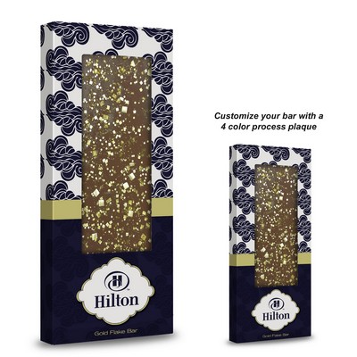 Belgian Chocolate Bar w/ Gold Flakes (3.5 Oz.)