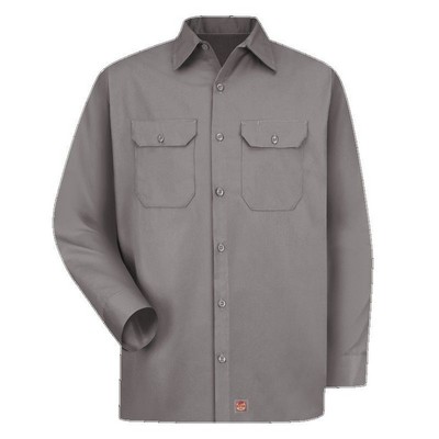 Red Kap™ Men's Long Sleeve Utility Uniform Shirt - Silver