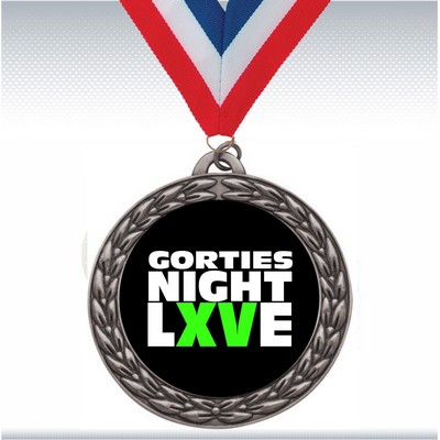 2 3/4" Antique Silver Insert Medal