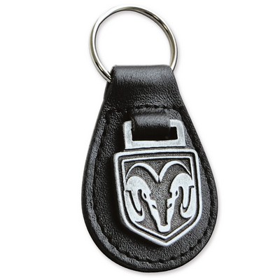 Custom Shape Econo Leather Keychain (Shape 2)