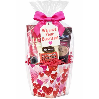 We Love Your Business Valentine's Chocolate Gift Basket