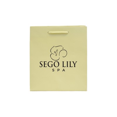 Matte Ivory Traditional Shape Paper Euro Tote (8"x4"x9")