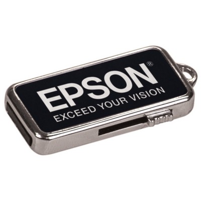 8GB Black Metal USB Flash Drive with Key Chain