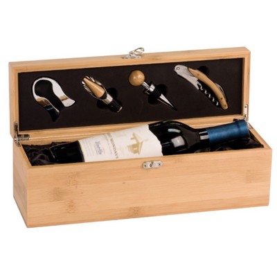 Single Bottle Wine Box with Tools