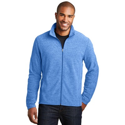 Port Authority® Heather Microfleece Full-Zip Jacket.