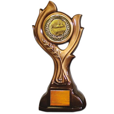 Stock 15" Victory Trophy- Billiard Table With Engraving Plate