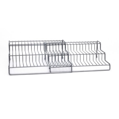 Gray 3 Tier Step Up Expandable Spice Shelf