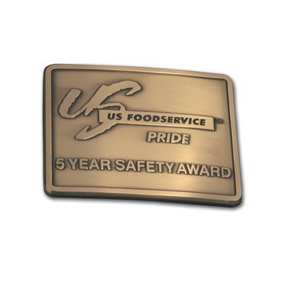 Die Struck Full Size Solid Brass Satin Finish Buckle (2 7/8" to 3 3/8" Length)