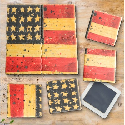 4 Custom Printed Ceramic Stone Magnet Puzzle with Chiseled Edge - Full Bleed