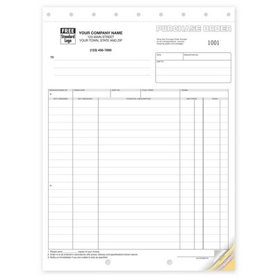 Purchase Order Forms - Classic Design, Large Format (2-Part)
