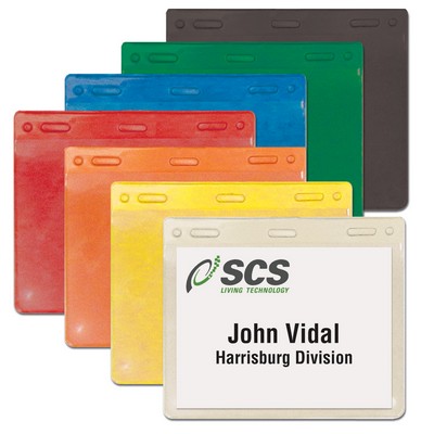 Colored Border I.D. Holder with Hi-Back Slots