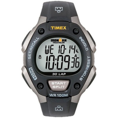 Timex® Ironman Black/Titanium Gray Traditional 30 Lap Full-Size Watch
