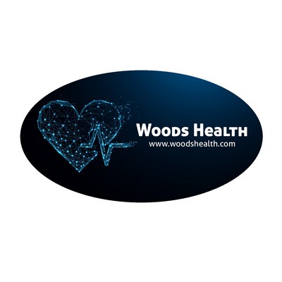 Oval Sticker | 3" x 5 1/2"| White Vinyl | Ultra Removable Adh Back | Digital