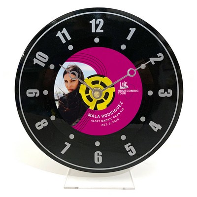 Recycled Vintage Vinyl Record 45RPM Desk Clock