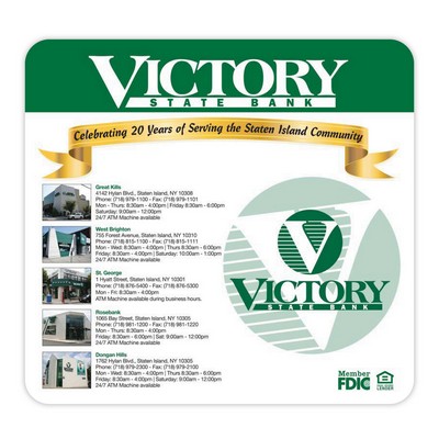 DuraTrac Matte Plus™ Hard Surface Mouse Pad w/Heavy-Duty Rubber Backing (7.5"x8"x1/16")