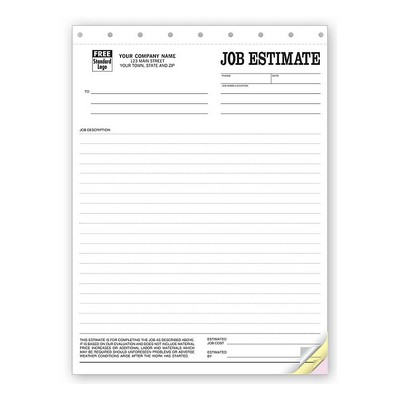 Job Estimate Forms (2 Part)