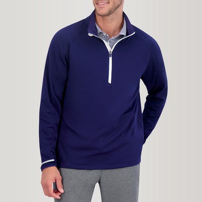 Zero Restriction Men's Z425 Long Sleeve Melange Quarter-Zip Pullover Shirt