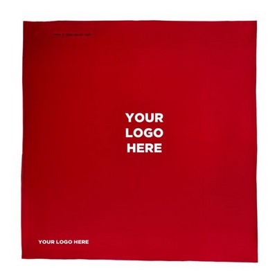 22" Silk Screened Solid Red Cotton Bandana(Silk Screened)