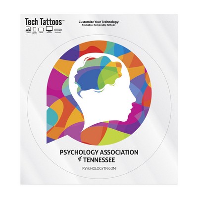 Tech Tattoo™ | Circle | 6" x 6 1/2" Sheet | Frosty Clear