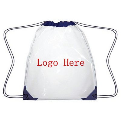 Clear PVC Drawstring Backpack