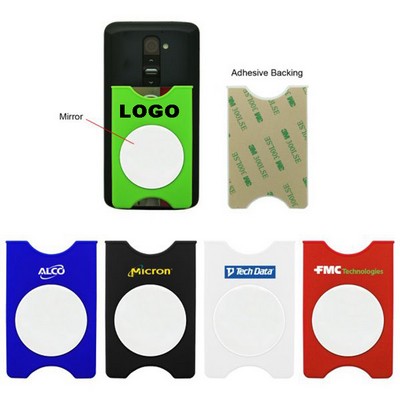 Silicone Cell Phone Wallet with Mirror