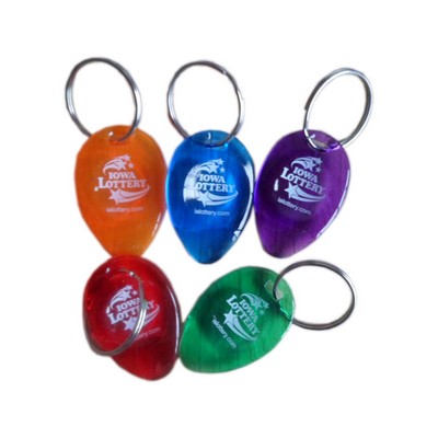 Plastic Clear Lottery Scraper Keychain