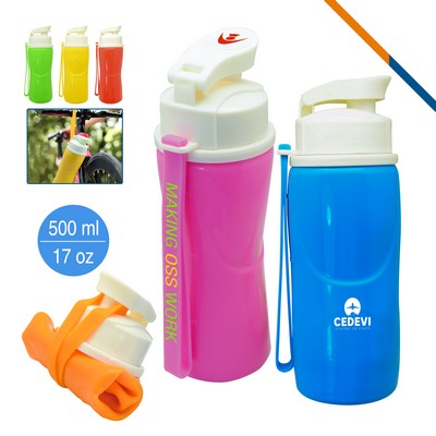 17 Oz. Handy Foldable Water Bottle