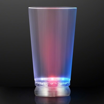 16 oz. Red White and Blue Light Up Pint Glass - BLANK