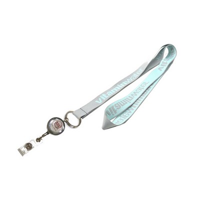 3/8" Woven Lanyard w/J-Hook Clip Or Split Keyring