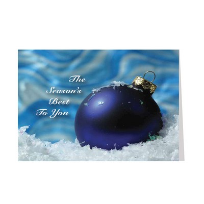 Solo Blue Ornament Greeting Card