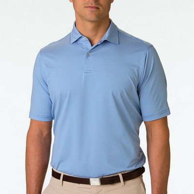Fairway & Greene Men's Mini Stripe Tech Jersey Polo Shirt