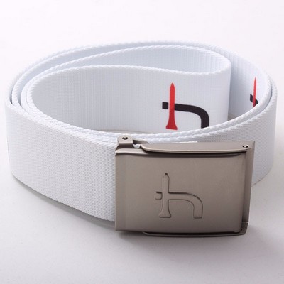 Web Belt with Metal Buckle