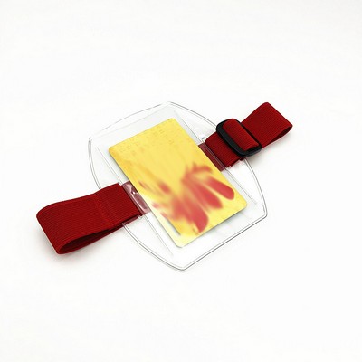 Vertical Armband ID Holders with Adjustable Strap