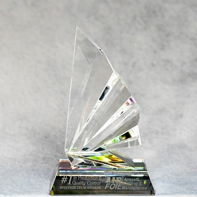 7" Spectra Color Crystal Prismatic Fanfare Award