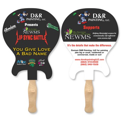Full Color Electric Guitar Shape Sandwich Fan