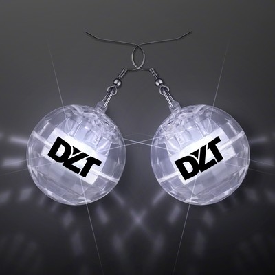 Light Projecting Disco Ball Earrings, 1 Pair - PRINTED