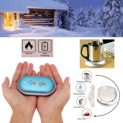 iBank ® Hand Warmer + 5200mAh Power Bank Charger + Cup Warmer (Blue)