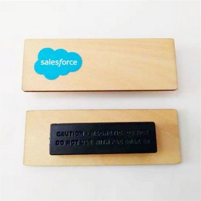 Basswood Name Tag w/Magnet