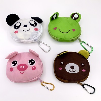 Foldable Polyester Pouch w/Carabiner & Custom Shape